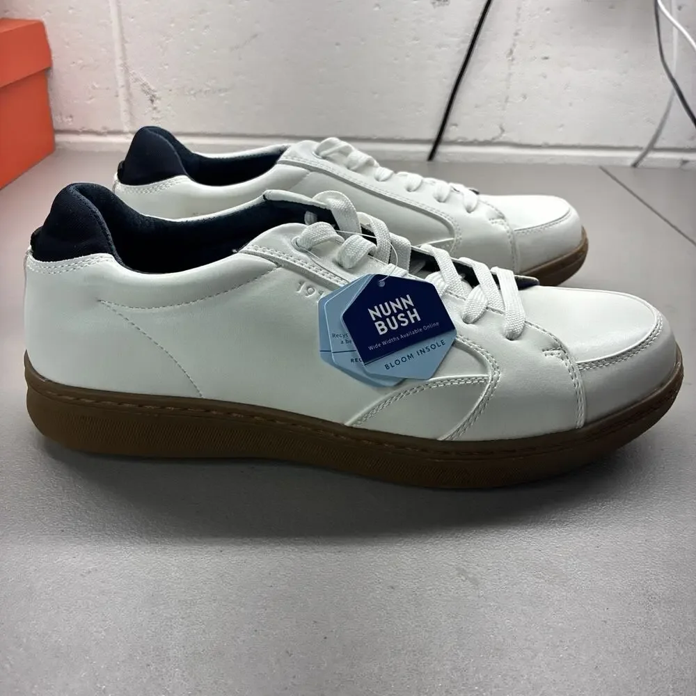 Nunn Bush Aspire White Lace-To-Toe Oxford Men’s Size 10 M Normcore Nurse Comfy